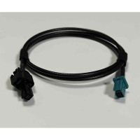 1m/3.3ft 1000base-T1 Automotive Ethernet Cable w/ 1 Black Waterproof Connector & 1 Matenet Connector