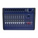2000Watts 10 Channel Professional Powered Mixer Power Mixing Amplifier Amp
