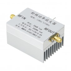 10MHz-670MHz 2W Wideband RF Power Amplifier with Heat Dissipation Module for HF FM VHF UHF Modulation Transmission