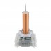 YSKJ-18 Bluetooth Music Tesla Coil Arc Plasma Speaker Support Lighting Across Space (White Base + Golden Coil + Acrylic Shell)