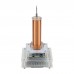 YSKJ-18 Bluetooth Music Tesla Coil Arc Plasma Speaker Support Lighting Across Space (White Base + Golden Coil + Acrylic Shell)