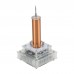 YSKJ-18 Bluetooth Music Tesla Coil Arc Plasma Speaker Support Lighting Across Space (White Base + Golden Coil + Acrylic Shell)