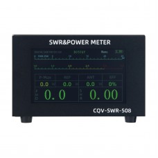 CQV-SWR-508 200W 1.8-54MHz Digital SWR & Power Meter 4.3-inch IPS Color Screen Standing Wave Meter for Ham Radio
