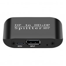 NK-W60 Portable DP to DP and HDMI-compatible Splitter 4K 60Hz/1080P 60Hz Support for MST/SST