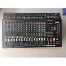 DMX-16 16-Channel Professional Audio Mixer 2x250W High Power Audio Console with Bluetooth Reverberation and Equalization