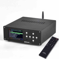 Black DV20C-BT DAC Audio Decoder Digital Turntable DSD Lossless Music Player Bluetooth5.3 with Aluminum Remote Control