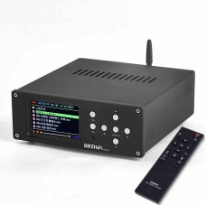 Black DV20C-BT DAC Audio Decoder Digital Turntable DSD Lossless Music Player Bluetooth5.3 with Aluminum Remote Control