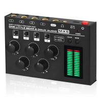 One Little Bear MX5 Mono/Stereo 4 Channel Mixer Ultra Low Noise Linear Mixer w/ 6.35mm/3.5mm Jacks