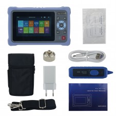 AUA800A APC Port Multifunctional Mini OTDR Optical Time Domain Reflectometer 100KM 4.3-inch Touch Screen