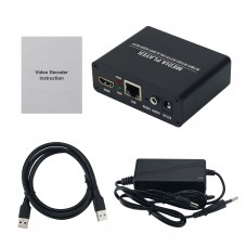 4K 30FPS Network Camera Video Decoder H.265/H.264 HDMI-compatible USB Decoder for Live Streaming