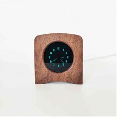 Black Walnut Version Creative Fluorescent Screen VFD Pointer Clock WiFi Bluetooth Retro Clock Type-C Charging
