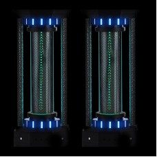 2PCS LED Retro Music Rhythm Light RGB Lamp Beads Tritium Tower Atmosphere Lamp Type-C Charging