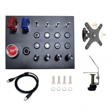 Multifunctional Central Control Box with 45mm Clamper PC Racing Game Simulator Control for Fanatec Thrustmaster Logitech
