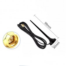 99mm 868/915MHz Omnidirectional 3dBi High Gain Sucker Antenna with SMA Male Connector + 2-Meter Feeder Line