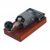 Deep Annatto Base Version Automatic/Manual Morse Code Telegraph Key Mini CW Key for Learning and Training