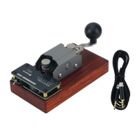 Deep Annatto Base Version Automatic/Manual Morse Code Telegraph Key Mini CW Key for Learning and Training
