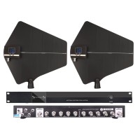 BK-615 450MHz-950MHz Antenna Distribution System 10-Way Antenna Splitter & Antennas w/ 16-level Gain