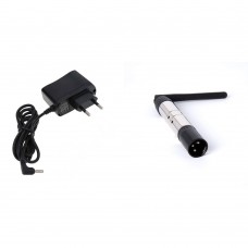 2.4G Wireless DMX512 Transmitter w/ 3-pin Male Port (1TX + EU Power Adapter) for Speed & PAR Lights