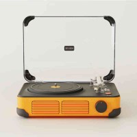 Cheese Yellow Syitren T400 Vinyl Record Player Portable Bluetooth5.0 Speaker Retro Phonograph Support 7/10/12 Inches Record