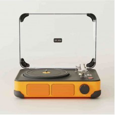 Cheese Yellow Syitren T400 Vinyl Record Player Portable Bluetooth5.0 Speaker Retro Phonograph Support 7/10/12 Inches Record