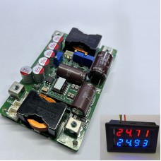High Voltage DC Buck Converter FPV Power Supply Board with Display Module DC24-180V Input DC5-54V Output 40A 2000W