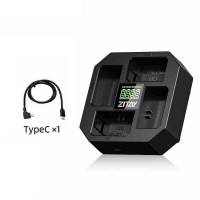 ZITAY NP-FZ100 Charger 4-Channel Charger PD Fast Charging + Data Cable for Sony A7R5/A7S3/A7M3/A7C2
