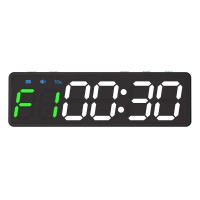 Multi-function Workout Timer Fitness Timer (Black Frame + Green & White Display) w/ 8 Fitness Modes