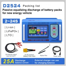 D2524 0-25A Adjustable 2-24 Strings New Energy Vehicle Lithium Battery Module Equalizer Repair Analyzer without Charging Function