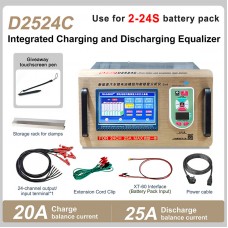 D2524C 0-25A Adjustable 2-24 Strings New Energy Vehicle Lithium Battery Module Equalizer Repair Analyzer with Charging Function