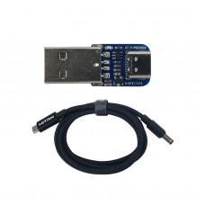 USB PD Cable 1M USB-C to DC PD Cable WITRN-PDC002 3rd Version + USB HID Upgrading Adapter Board