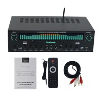 SR-3800 1000W 220V Bluetooth Amplifier 5.1CH Karaoke Digital Surround Power Amplifier (Green Screen)