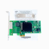 I350-T2V2 Dual Electrical Ports Gigabit Ethernet Controller for Intel PCIE X1 Compatible with PCIE X4/X8/X16 Bus Slots