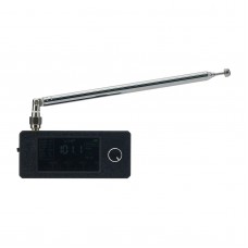 Black Pocket-sized 0.5-108MHz SI4732 Radio RF Receiver 1.9-inch IPS Screen Support LSB USB AM FM Modes with Telescopic Antenna