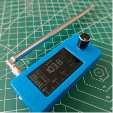 Blue Pocket-sized 0.5-108MHz SI4732 Radio RF Receiver 1.9-inch IPS Screen Support LSB USB AM FM Modes with Telescopic Antenna