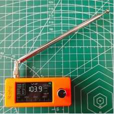 Orange Pocket-sized 0.5-108MHz SI4732 Radio RF Receiver 1.9-inch IPS Screen Support LSB USB AM FM Modes with Telescopic Antenna