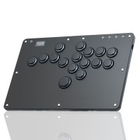 HAUTE PAD R16 16-Button Arcade Stick All Button Arcade Controller (Black Acrylic Panel) for Hitbox