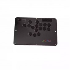 HAMGEEK A16 Pro Hitbox Black 16-Button Arcade Stick Arcade Controller w/ Low Profile Silver Switches