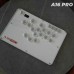 HAMGEEK A16 Pro Hitbox White 16-Button Arcade Stick Arcade Controller w/ Low Profile Silver Switches