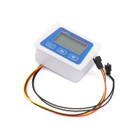 0.1-9999L Battery-Powered Digital Flow Meter Display Shows Flow Rate Temperature and Total Flow
