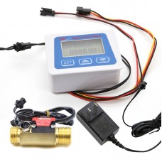 YF-B7 1-25L/min Water Flow Sensor G1/2 Flow Meter + Digital Flow Meter Display + 5V Power Adapter