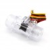 YF-S201C 1-30L/min Transparent Hall-Effect Water Flow Sensor G1/2 Water Flow Meter for Water Heaters