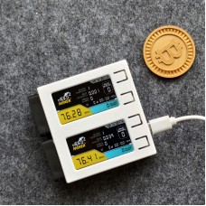 NerdMiner V2 DUO 156KH/s Solo Bitcoin Miner Bitcoin Lottery Miner (White Shell) w/ 2 Fans 2 Screens