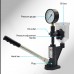 S60H Nozzle Calibrator Injector Tester 60MPa 1000ML Diesel Fuel Injector Testing Tool with 0-600BAR/0-8000PSI Double Scale Gauge