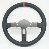 Simplayer 13" Leather Half-Wrap Steering Wheel Mod Carbon Fiber Steering Wheel for Logitech G29/G923