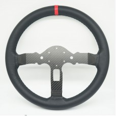 Simplayer 13" Leather Half-Wrap Steering Wheel Mod Carbon Fiber Steering Wheel for Logitech G29/G923