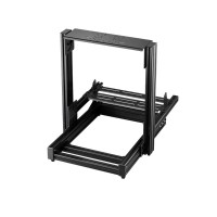 Simplayer (SDR Black) Aluminum Profile Racing Simulator Stand Racing Wheel Stand for Moza Simagic