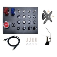 Simplayer Button Box Sim Racing Button Box Accessory (with Desktop Clamp) for Sim Racing Games