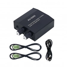 AU-G202 Ground Loop Noise Isolator Audio Mixer Kit w/ 2 Inputs 2 Outputs for Computer Game Consoles