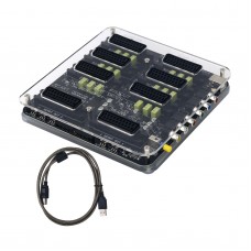 New SCART 6-IN 3-OUT Automatic Distributor with USB Cable Automatic Switcher Support RGB Output for SCART Game Devices