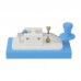 HAM SPACE Blue MK-02 CW Key 3D-Printed Mini Manual Key High Quality Radio Accessory with 3.5 to 6.5 Adapter